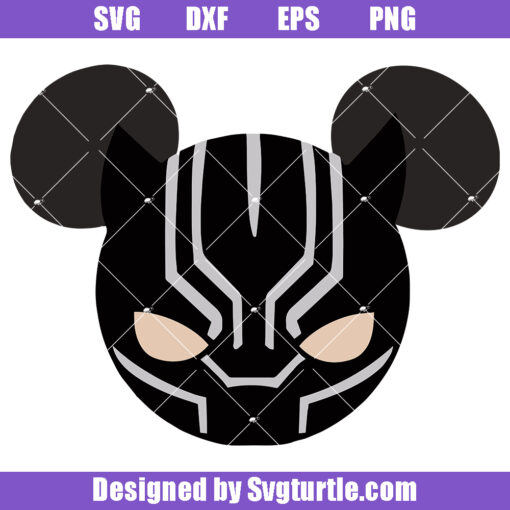 Black Panther Avengers Svg, Black Panther Mouse Ears Svg