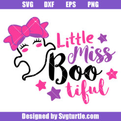 Little Miss Bootiful Svg, Girl Halloween Svg, Kids Bootiful Svg