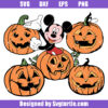 Mickey With Pumpkin Svg, Spooky Kingdom Svg, Spooky Season Svg
