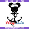 Mickey With Sailor Hat Svg, Mickey Cruise Anchor Svg, Travel Svg