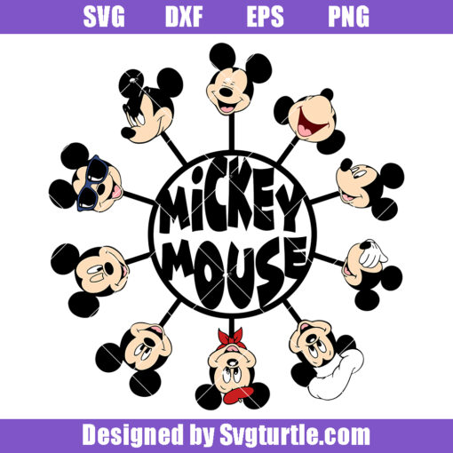 Mouse Facial Expressions Svg, Cute Mickey Mouse Svg