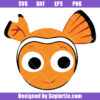 Nemo Mouse Head Svg, Finding Nemo Svg, Nemo Characters Svg