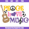 Peace Love Music Svg