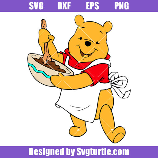 Pooh Cooking Svg