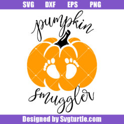 Pumpkin Smuggler Svg, Pregnant Woman Svg, Orange Pumpkin Svg