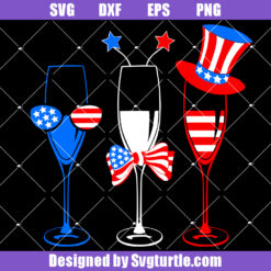 Red White And Blue Svg, America Wine Glass Svg Svg, 4th Of July Svg