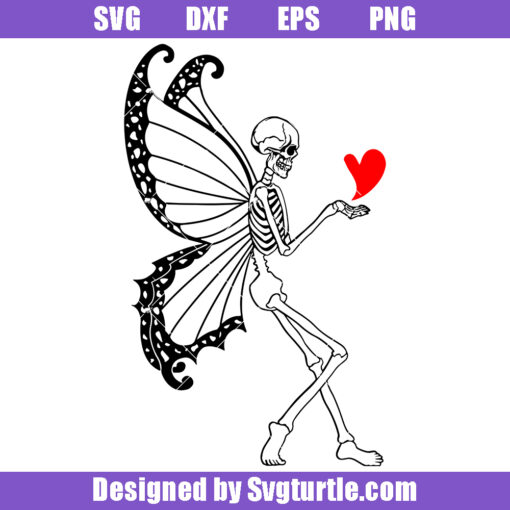 Skeleton Fairy Svg, Skeleton Butterfly Svg, Halloween Svg