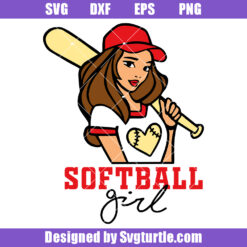 Softball Hitter Svg, Softball Mom Svg, Softball Girl Svg