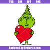 Baby Grinch with Heart Svg