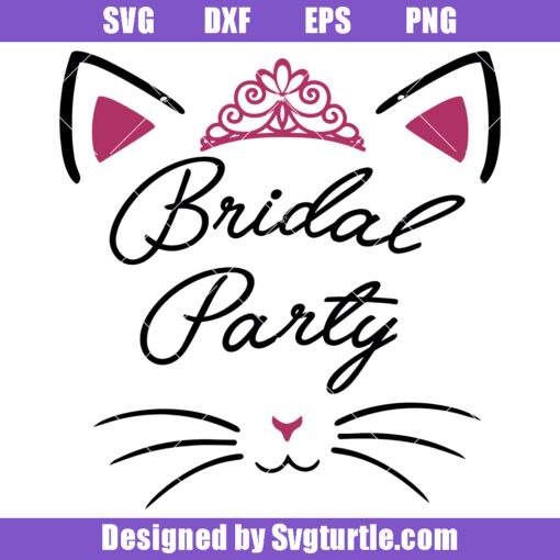 Bridal Party Cat Svg