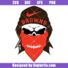 Browns Skull Mascot Football Svg