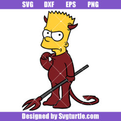 Devil Bart Simpson Svg