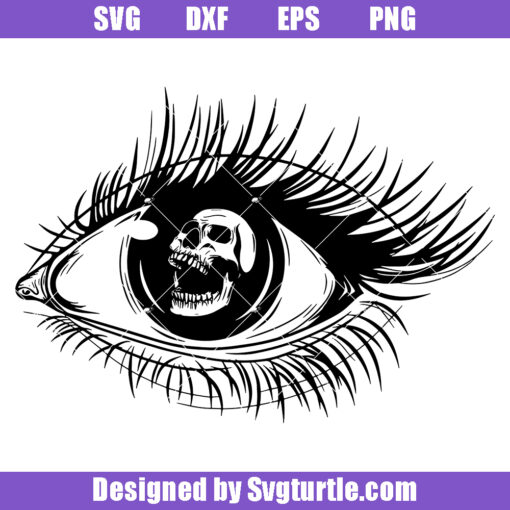 Eye Skull Svg, Woman Eye Svg, Eyelash Svg, Art From The Eyes Svg