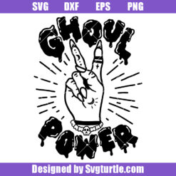 Ghoul Power Svg, Witch Peace Hand Sign Svg, Witch Hand Svg