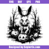 Halloween Hare Svg, Cute Hare Svg, Halloween Animal Svg