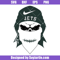 Jets Skull Mascot Football Svg