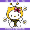 Kawaii Kitty in Bee Suit Svg