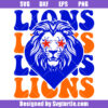 Lions Mascot Svg, Lions School Team Svg, Lions Cheer Svg (1)