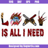 Love Is All I Need Stitch Svg, Stitch Freddy Svg, Freddy Krueger Svg