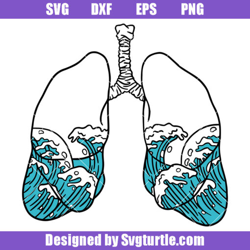 Lungs Anatomical Sea Waves Svg