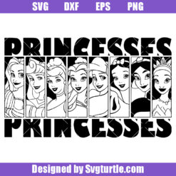 Princesses Girls Svg