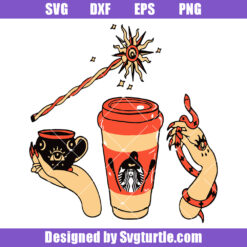 Spooky Coffee Witchy Recovered Svg, Coffee Halloween Svg