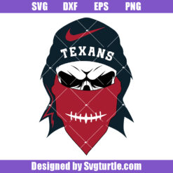 Texans Skull Mascot Football Svg