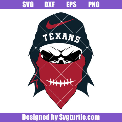 Texans Skull Mascot Football Svg