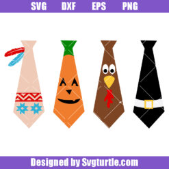 Thanksgiving Tie Set Svg, Cute Tie Svg, Cute Thanksgiving Svg