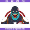 Zombie Captain America Svg, Horror Captain Svg, Halloween Superhero Svg