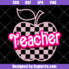 Apple Checkered Teacher Svg