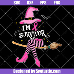 Breast Cancer Awareness I'm A Survivor Svg, Halloween Breast Cancer Svg