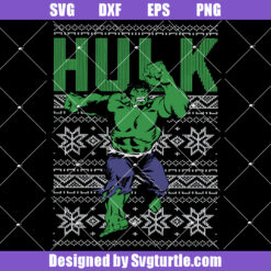 Hulk Ugly Christmas Svg, Hulk Characters Christmas Svg