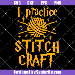I Practice Stitch Craft Svg, Retro Halloween Svg, Trendy Halloween Svg