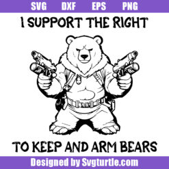 I Support The Right To Keep And Arm Bears Svg, Funny Bear Svg