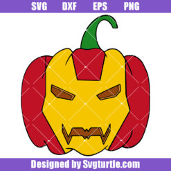 Iron Man Pumpkin Svg, Superhero Pumpkin Svg, Halloween 2023 Svg