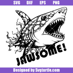 Jawsome Shark Svg