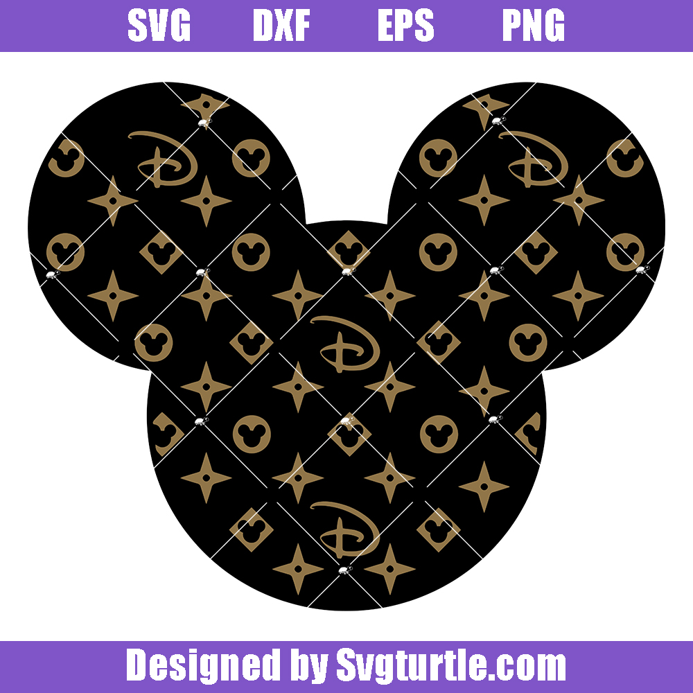 Louis Vuitton Mickey Head Pattern SVG