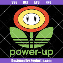 Power Up Flower Svg, Super Mario Svg, Fire Flower Svg