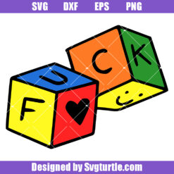 Rubik's Cube Svg, Fuuck Sign Svg, Fuuck Quotes Cube Svg
