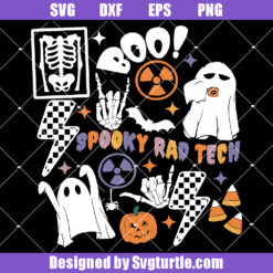Spooky Rad Tech Svg, Funny Ghost Svg, Retro Halloween Svg