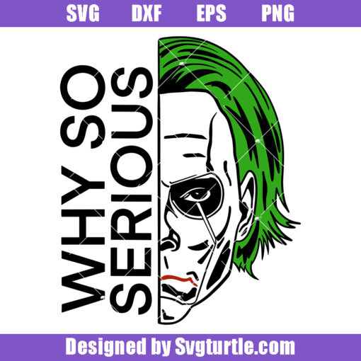 Why So Serious Joker Clown Svg, Joker Face Svg, Joker Villain Svg