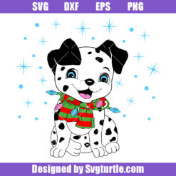 Baby Dalmatian Christmas Svg, Cute Dog Christmas Svg