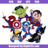 Baby Superhero Squad Svg, Superhero Squad Chibi Svg, Baby Hero Svg