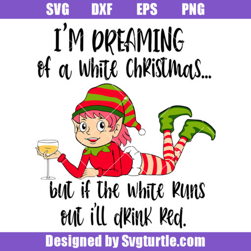 Christmas Elf Svg, Funny Drinking Gnome Svg, Christmas Wine Svg