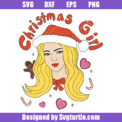 Cute Christmas Girls Svg, Santa Girl Svg, Beauty Christmas Svg