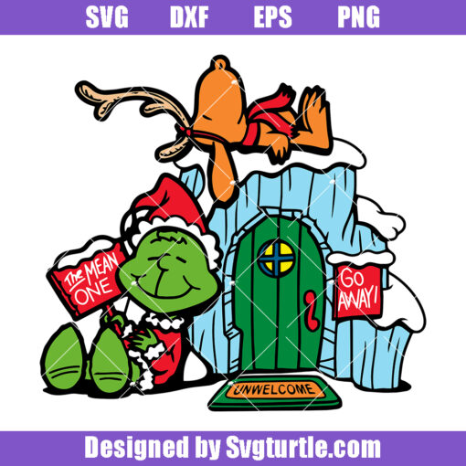 Funny Christmas Snoopy Grinch Svg, Mean Snoopy Svg, Unwelcome Svg