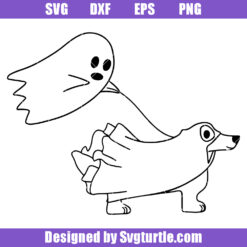 Ghost walking Dog Svg