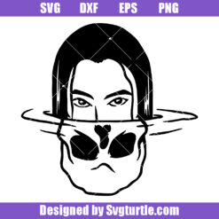 Girl With Skull Reflection On Water Svg, Gothic Girl Svg