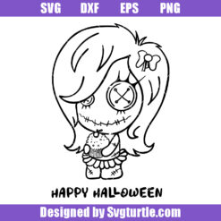 Halloween Girl Svg, Happy Halloween Doll Svg, Creepy Halloween Dolls Svg